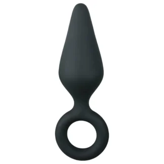 Easytoys - análna pomôcka s krúžkom - stredná veľkosť - čierna