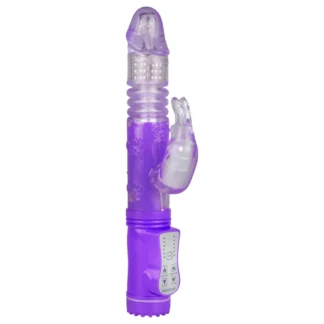 EasyToys Bunny - vibračný rotujúci a tlačiaci vibrátor (fialový)