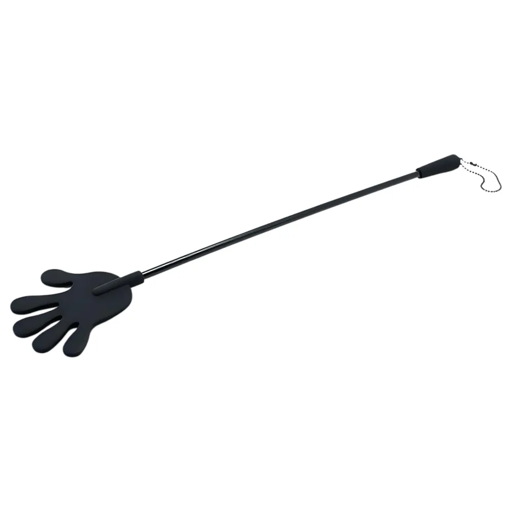 Rimba - Silikónový jazdecký bič v tvare ruky - 40 cm (čierny) – Obrázok 2