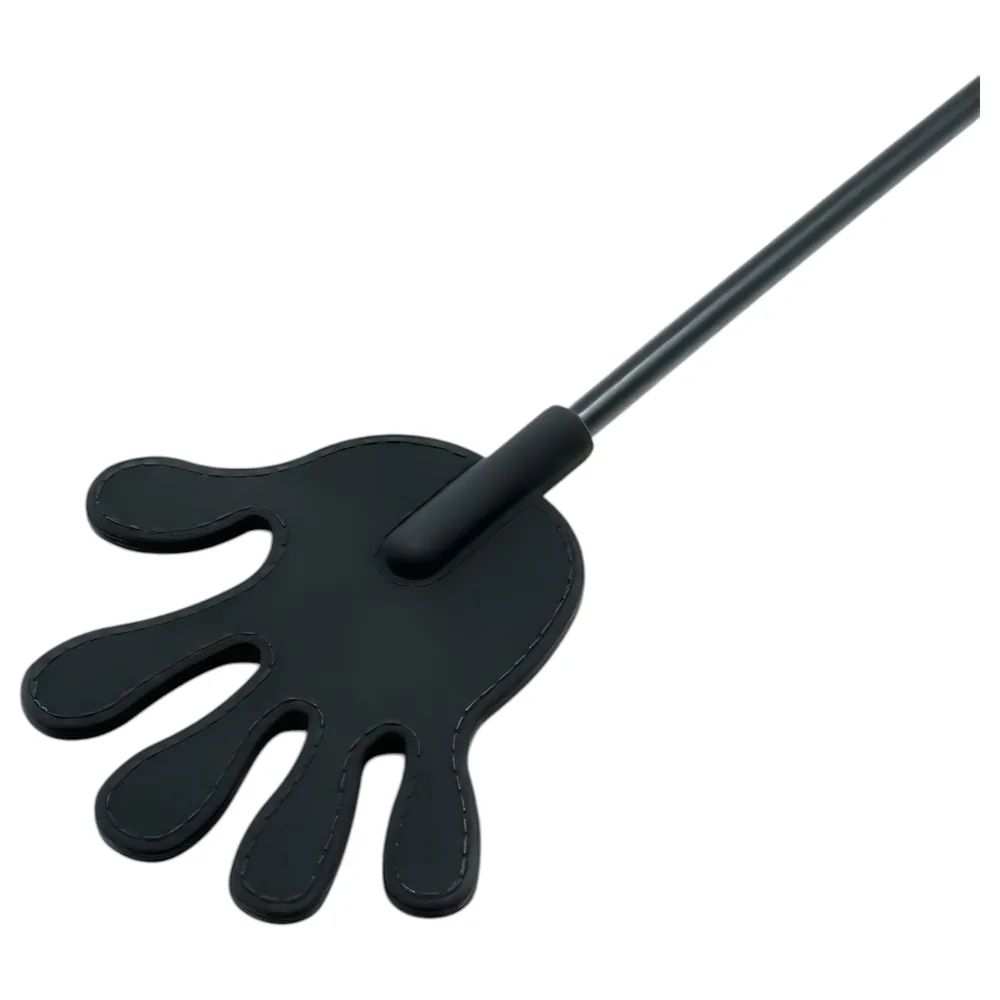 Rimba - Silikónový jazdecký bič v tvare ruky - 40 cm (čierny) – Obrázok 3