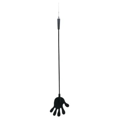 Rimba - Silikónový jazdecký bič v tvare ruky - 40 cm (čierny)