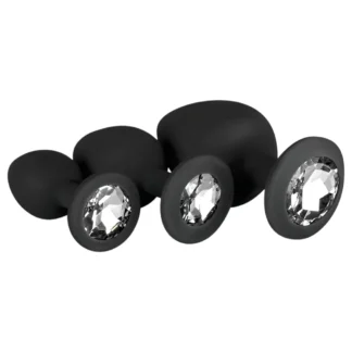 Easytoys - análny plug set - čierny