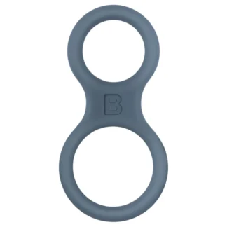 Boners - krúžok na penis a semenníky - silikón - sivý