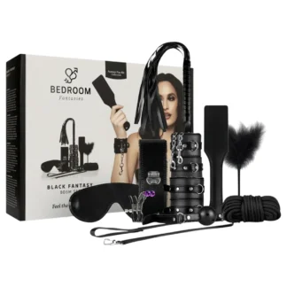 Secret Pleasure Chest - pokročilá BDSM súprava - 14-dielna (čierna)