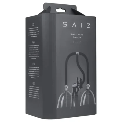 Saiz Premium - elektrická odsávačka na prsia - malá - priehľadná/čierna