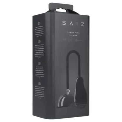 Saiz Premium - automatická vaginálna pumpa - priehľadná/čierna