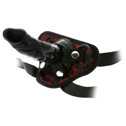 Dreamtoys Blaze - nasadzovacie dildo s postrojom (čierne)