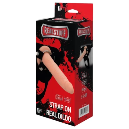 RealStuff - pripínací dildo - úzky tvar - naturálny vzhľad