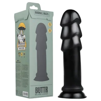 BUTTR Madbull Muzzl - realistický dildo s prísavkou - čierny
