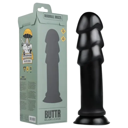 BUTTR Madbull Muzzl - realistický dildo s prísavkou - čierny