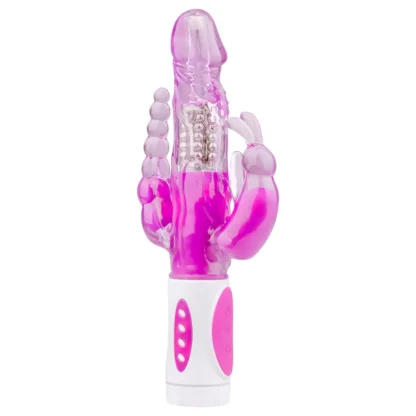 Easytoys Raving Rabbit - 3-ramenný vibrátor (ružový)