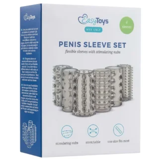 Easytoys - návlek na penis - sada 6 kusov - sivá