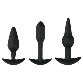 EasyToys Pleasure kit - rozmanitá sada análnych kolíkov (čierna)