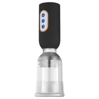 CRUIZR CS07 - vibračná automatická pumpa na penis - čierna/priehľadná