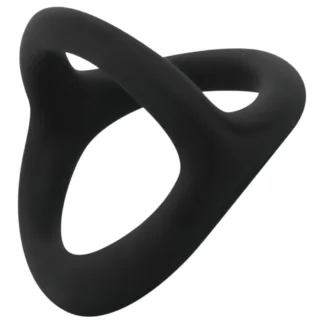 Easytoys Desire Ring - erekčný krúžok na penis a semenníky - flexibilný čierny