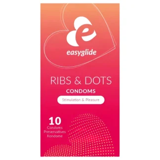 EasyGlide - kondóm s výstupkami a bodkami - 10 ks