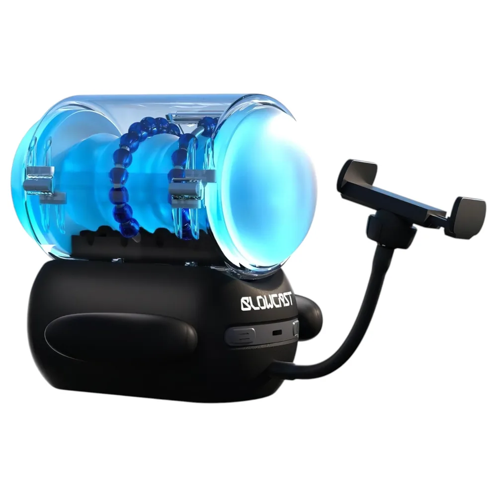 BLOWCAST Wingman Plus - automatický masturbátor pre mužov - modrý – Obrázok 2