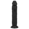 EasyToys - realistický dildo - 17,5 cm (čierny)