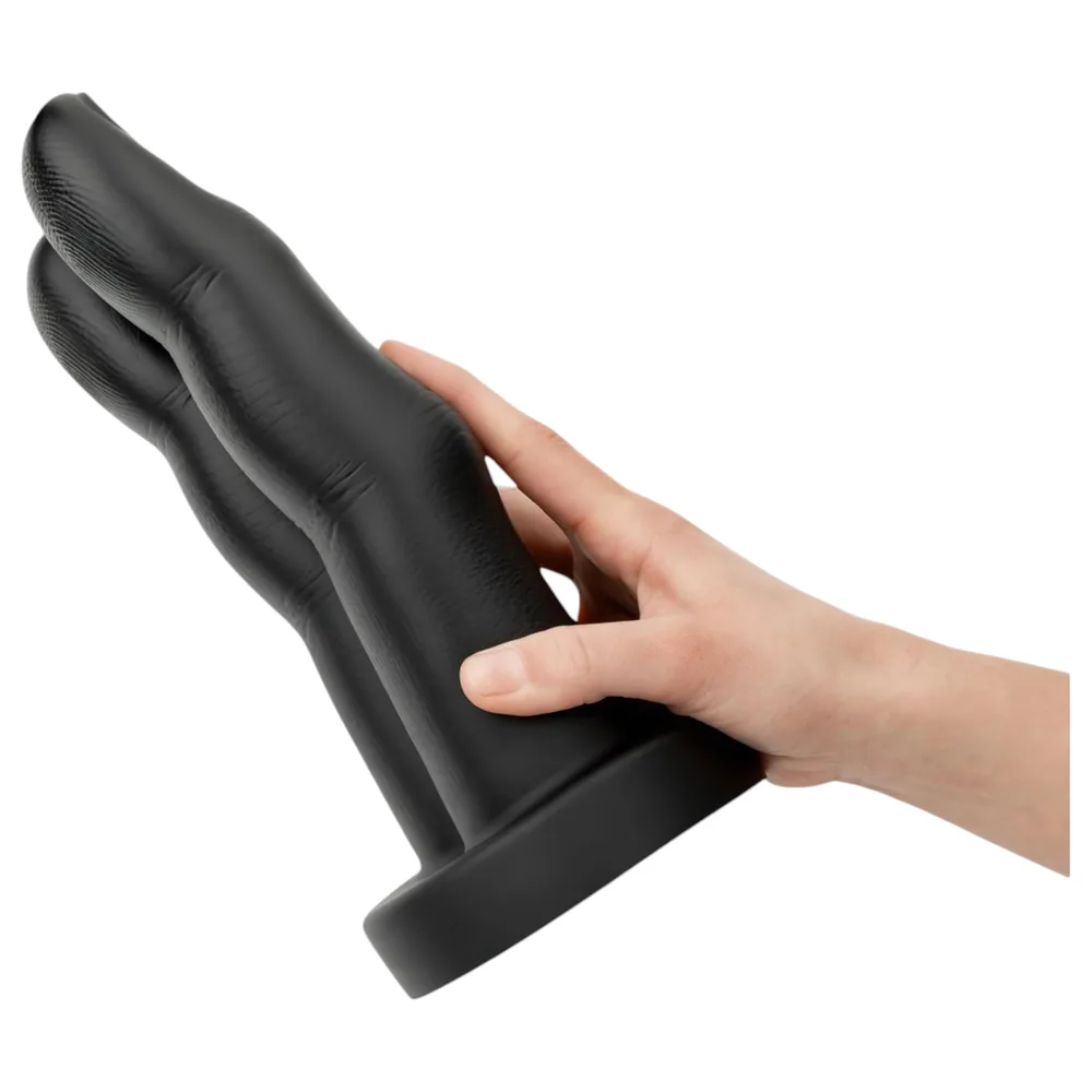 BUTTR - análny dvojitý prstový dildo - čierne – Obrázok 2