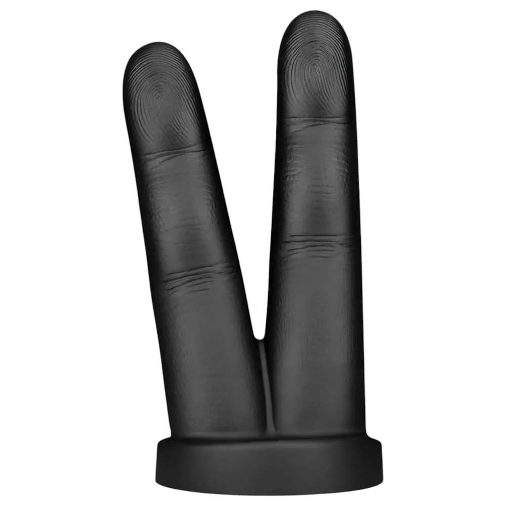 BUTTR - análny dvojitý prstový dildo - čierne – Obrázok 3