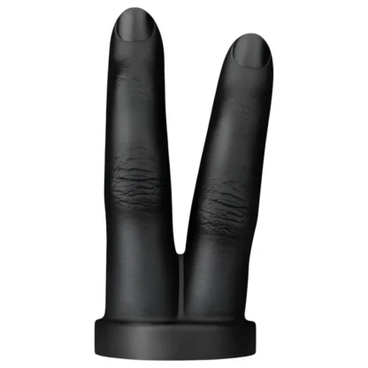 BUTTR - análny dvojitý prstový dildo - čierne