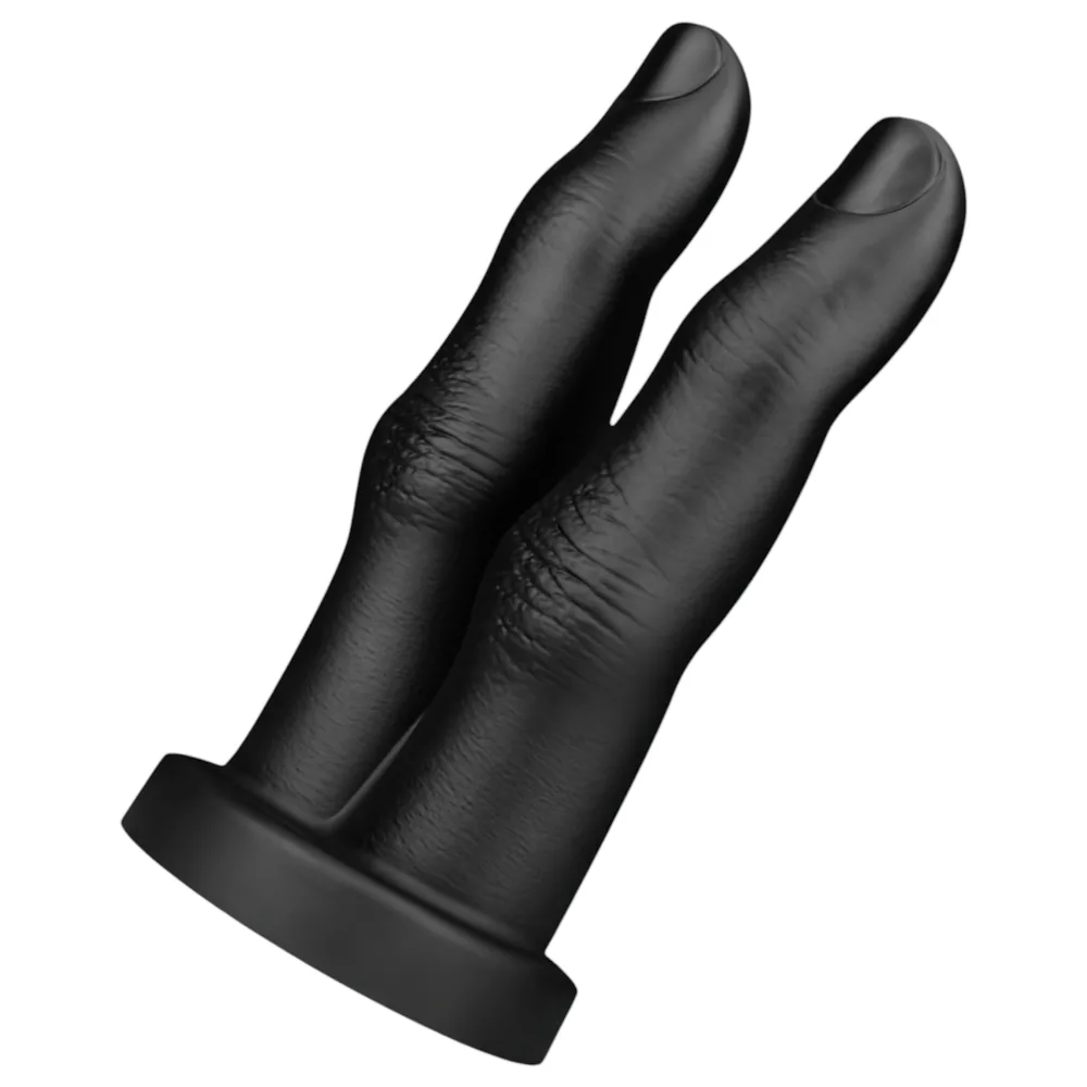 BUTTR - análny dvojitý prstový dildo - čierne – Obrázok 5
