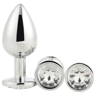 Gleaming Love - análny kolík set (strieborný, 3-dielny)