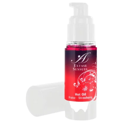 Extase Sensuel - masážny olej s hrejivým efektom - jahoda - 30 ml