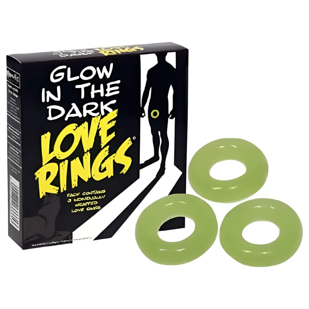 Love Rings - sada svietiacich erekčných krúžkov (3 ks)