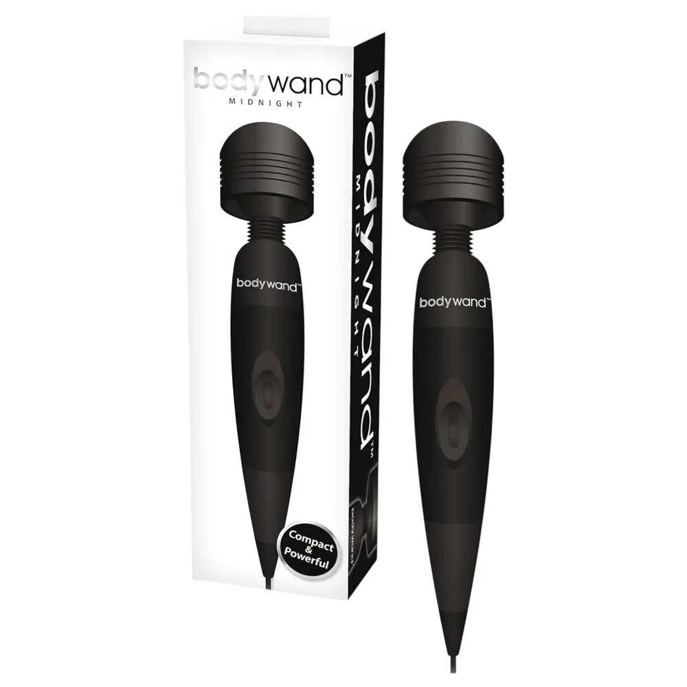 bodywand Midnight kompaktný sieťový wand-masážny prístroj - čierny