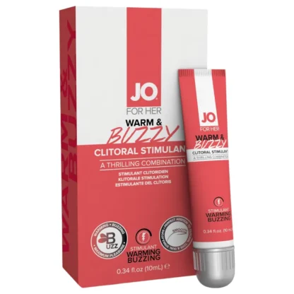 System JO - WARM & BUZZY - stimulačný gél na klitoris pre ženy (10 ml)