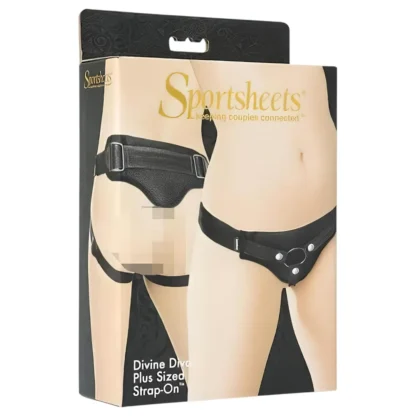 Sportsheets Plus Size - spodná bielizeň na upevnenie (čierna)