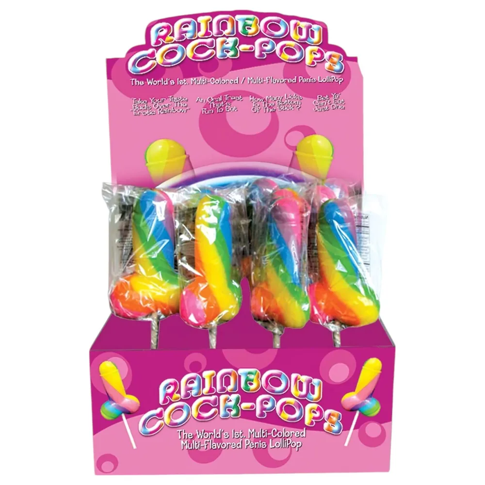 Rainbow Cock Pop - lízatko v tvare penisu (85 g) - ovocná príchuť
