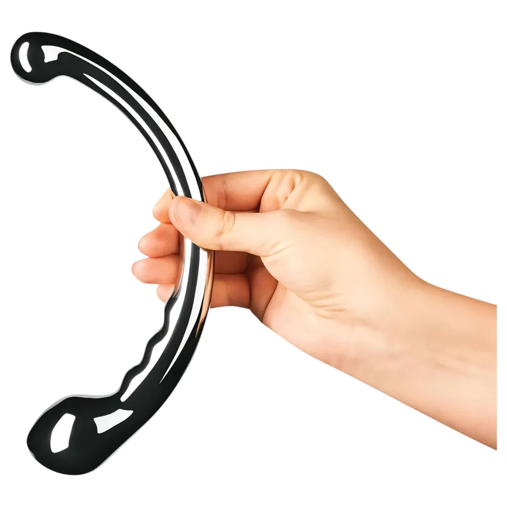 Le Wand - obojstranné nerezové dildo - strieborné – Obrázok 3