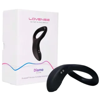 Lovense Diamo - vibračný krúžok na penis ovládaný aplikáciou, pre mužov (čierny)