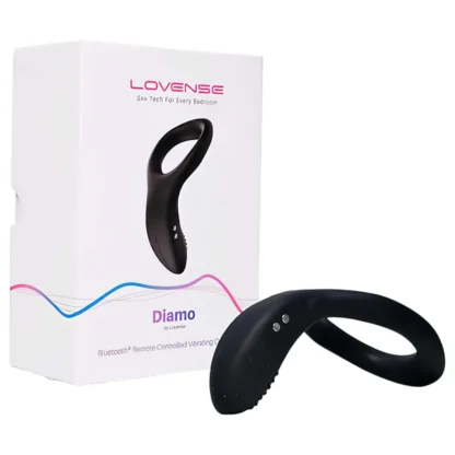 Lovense Diamo - vibračný krúžok na penis ovládaný aplikáciou, pre mužov (čierny)