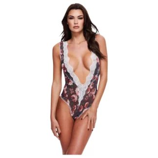 Baci - dámske body - kvetinová čipka