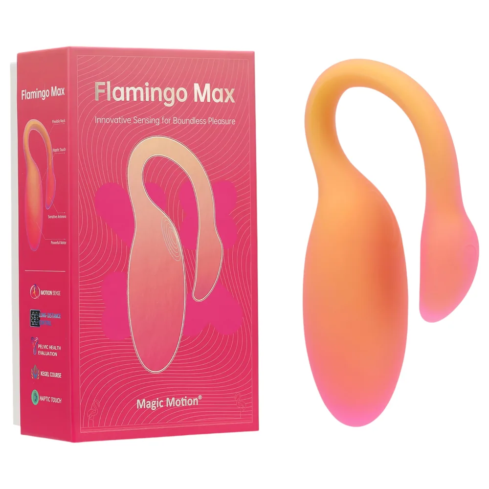 Magic Motion Flamingo Max - vibračné vajíčko ovládané aplikáciou (oranžové)