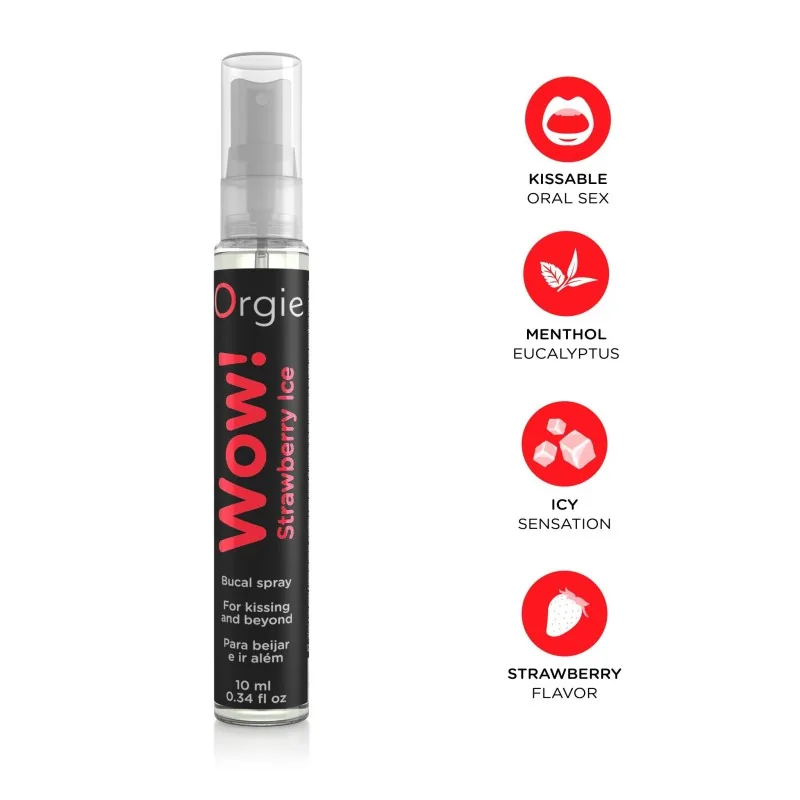 Orgie Wow! Strawberry Ice – ústny sprej 10 ml – Obrázok 3