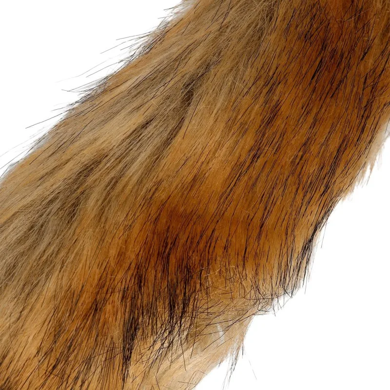 Ouch! Fox Tail – kovový análny kolík s líščím chvostom, hnedý – Obrázok 5