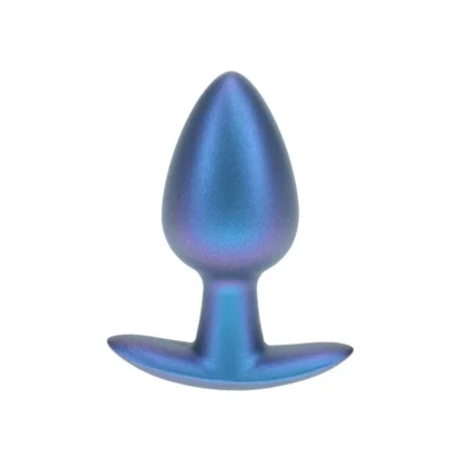 Ouch! Smooth Silicone – análny kolík, stredný, metalická modrá