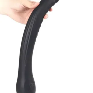 Wolf Yataghan čierne silikónové nafukovacie dildo L
