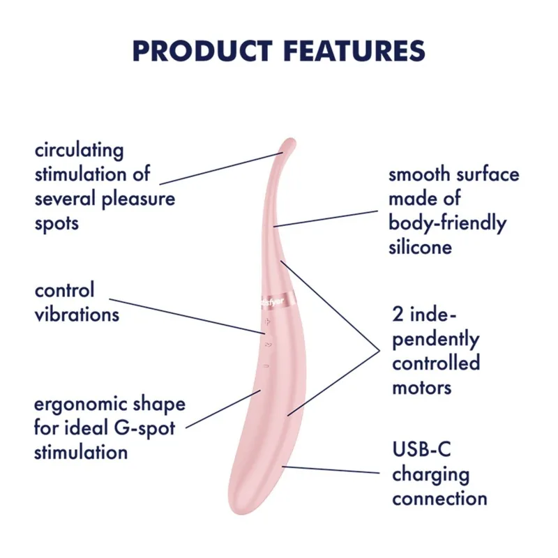 Satisfyer Tip Tease – obojstranný vibrátor – Obrázok 7