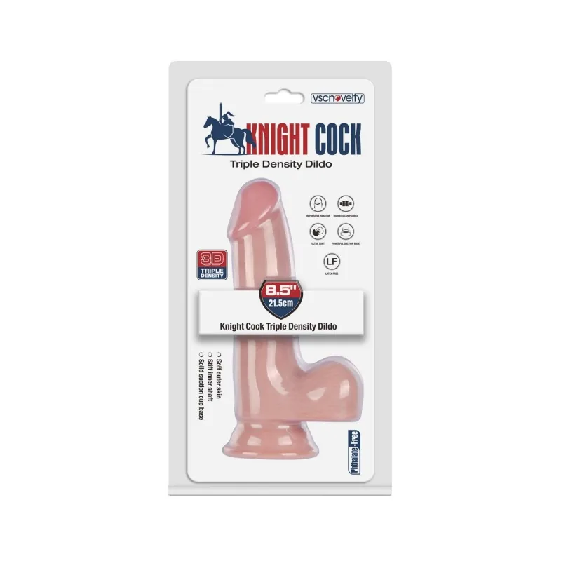VscNovelty Knight Cock – trojhustotné dildo 8,5″ – Obrázok 7