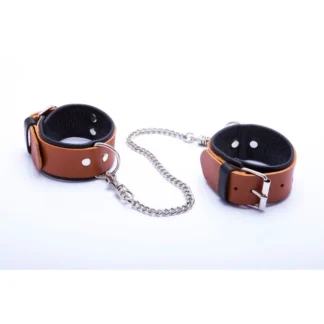 Whips Cognac kožené putá na členky pre ňu