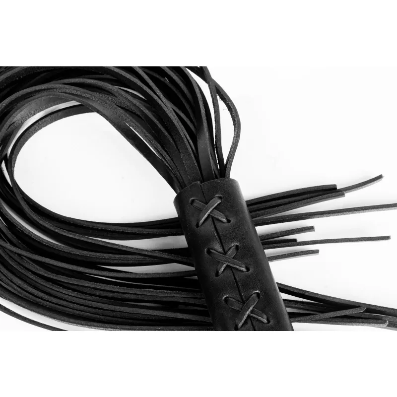 Whips Primal Bond – veľký pletený flogger, čierny – Obrázok 4