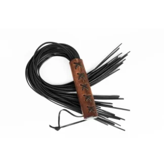 Whips Primal Bond – veľký pletený flogger, hnedý