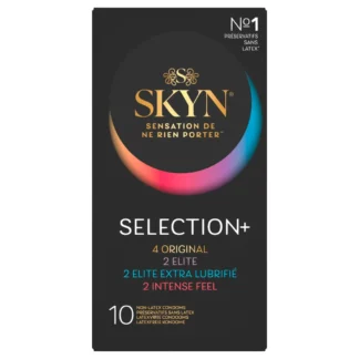 SKYN Selection+ - výber latexových bezlatexových kondómov (10 ks)