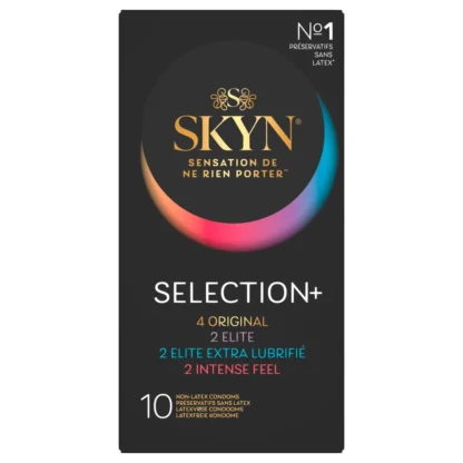 SKYN Selection+ - výber latexových bezlatexových kondómov (10 ks)