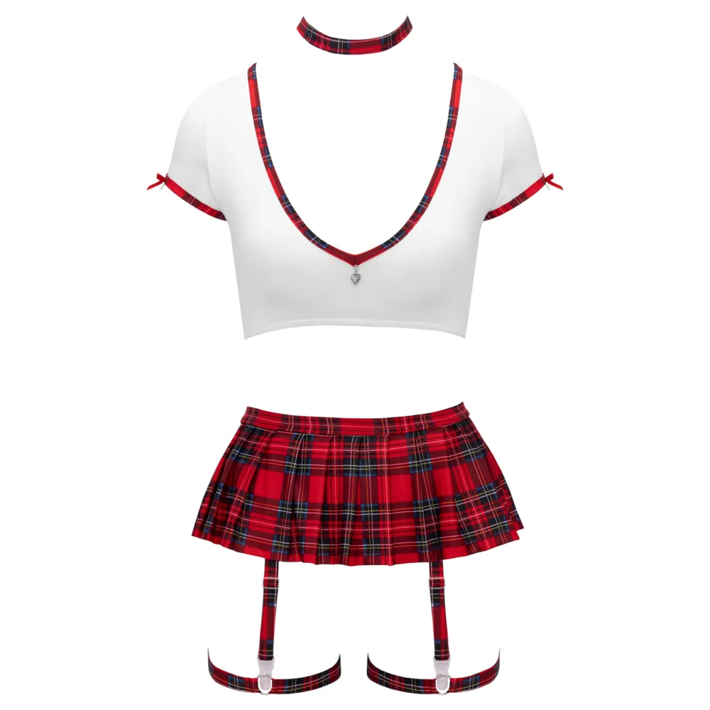 Cottelli - kostým školáčky set (červeno-biely) – Obrázok 3